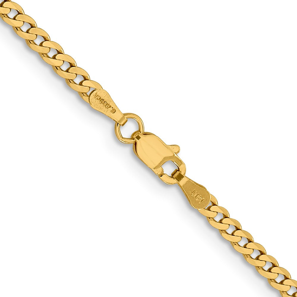 Flat Beveled Curb with Lobster Clasp Chain - WBC