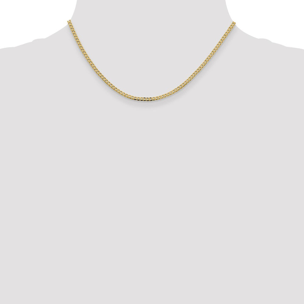 Flat Beveled Curb with Lobster Clasp Chain - WBC