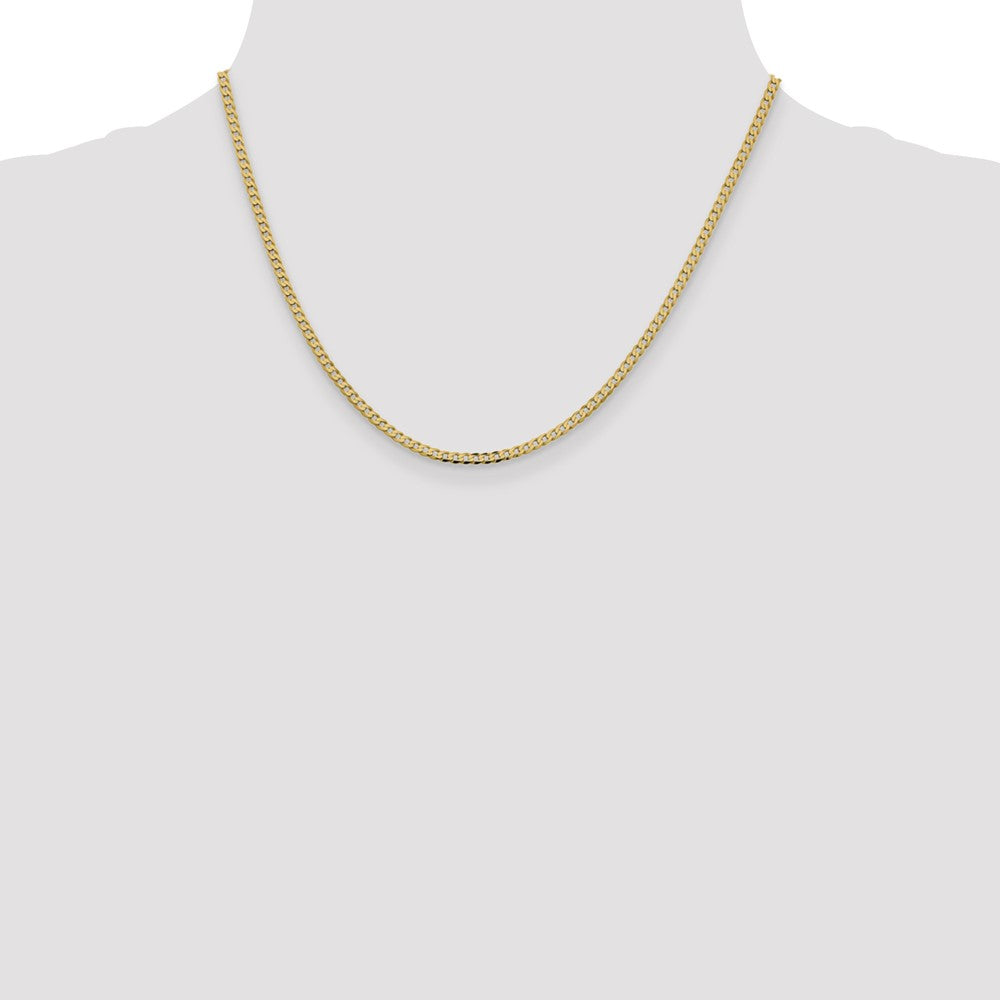 Flat Beveled Curb with Lobster Clasp Chain - WBC
