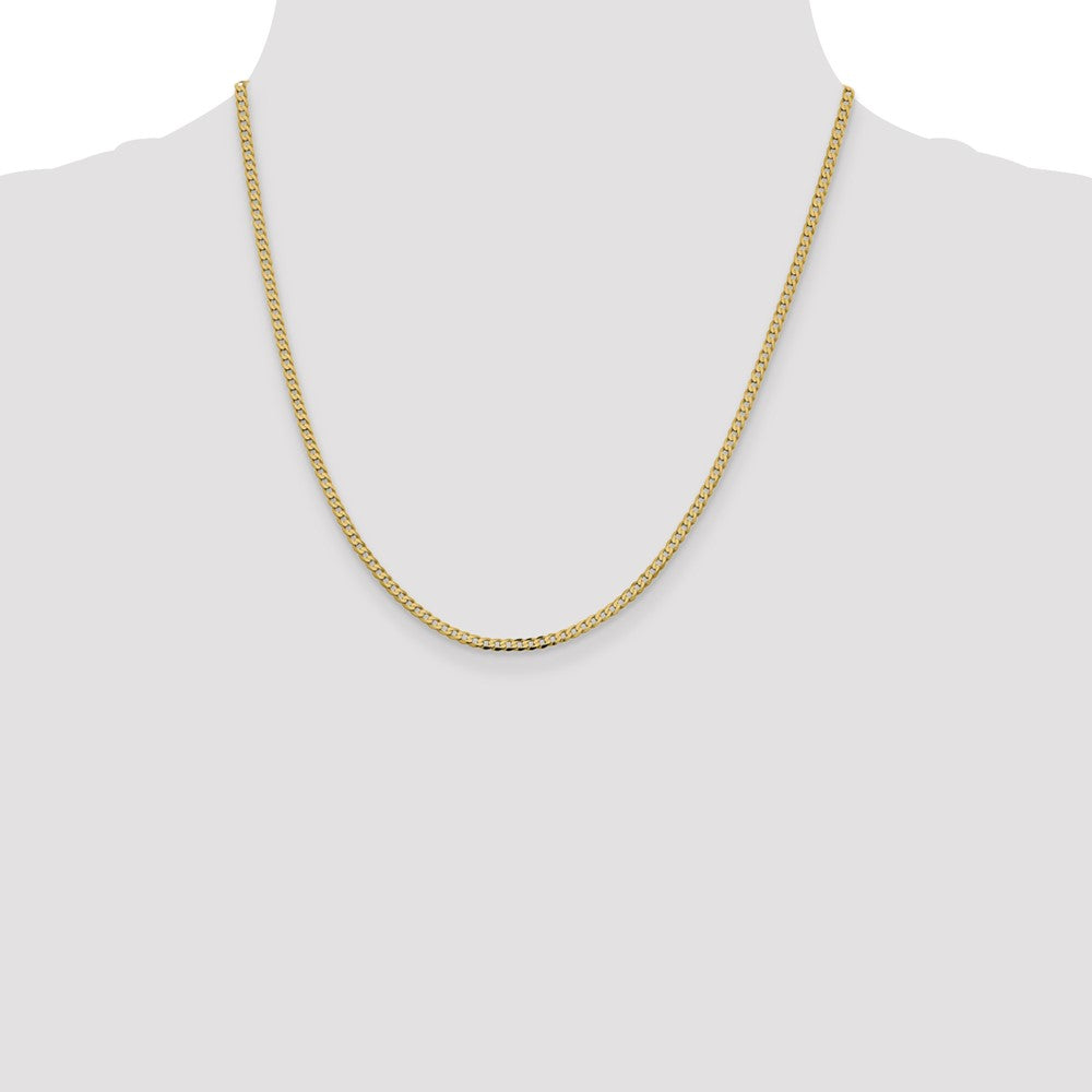 Flat Beveled Curb with Lobster Clasp Chain - WBC