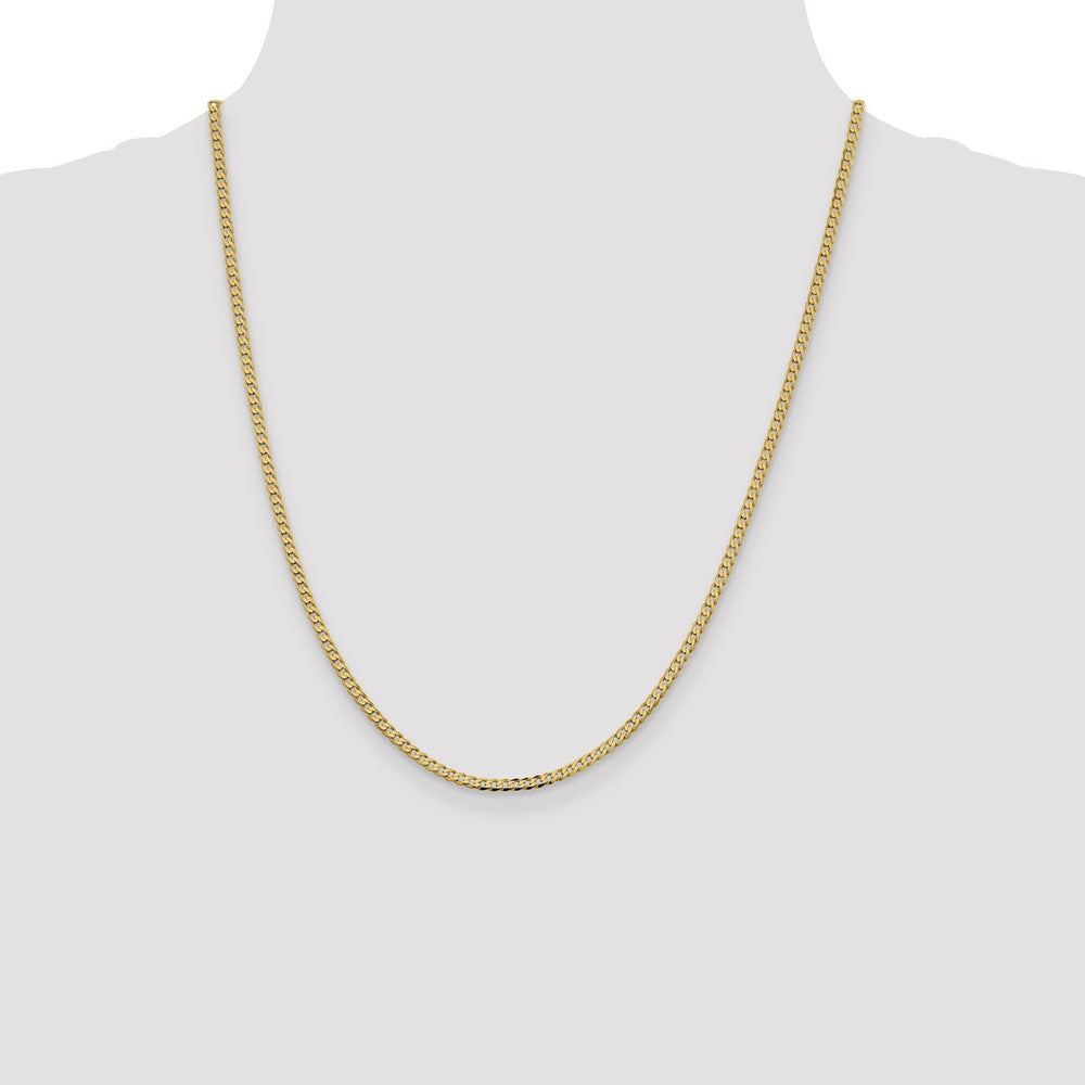 Flat Beveled Curb with Lobster Clasp Chain - WBC