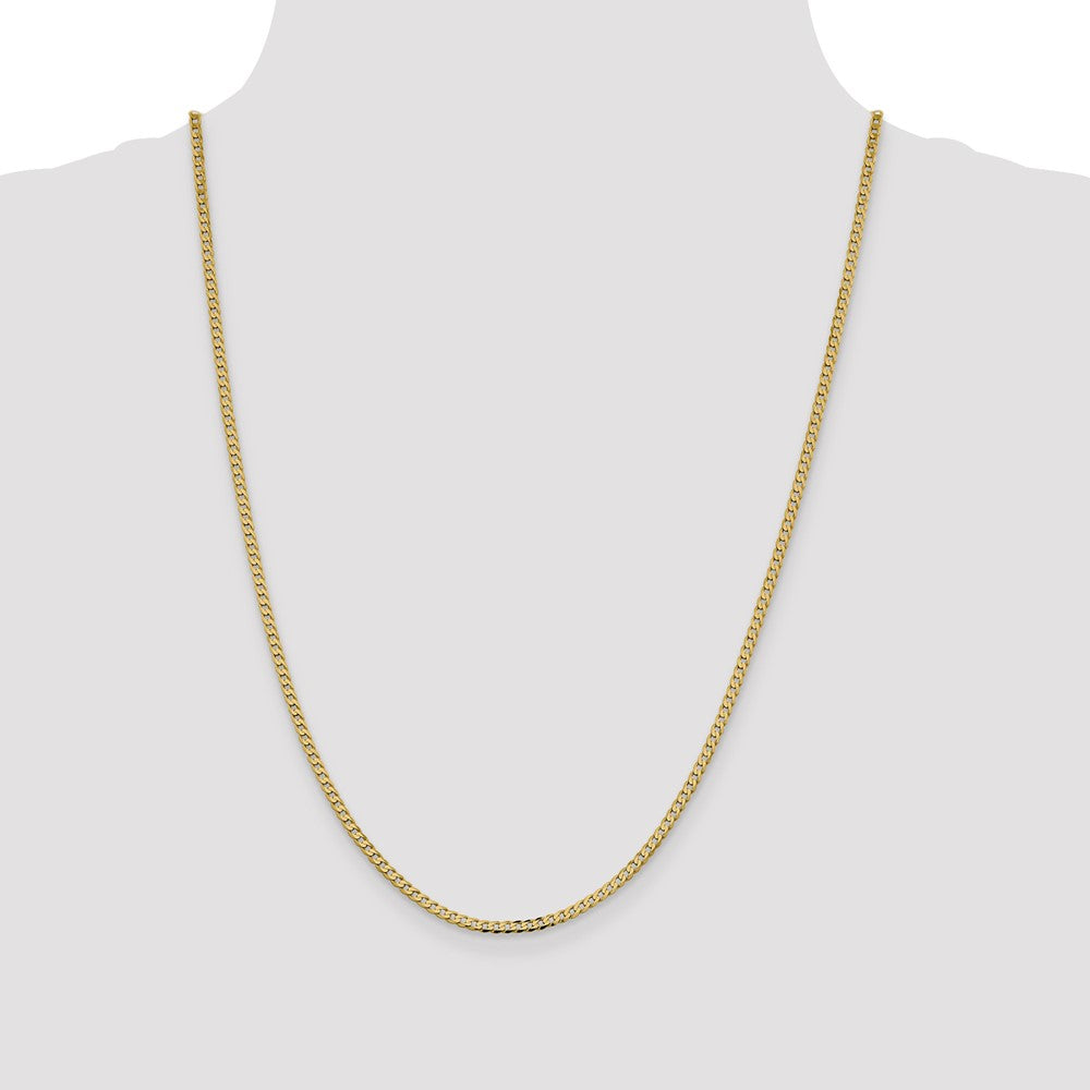 Flat Beveled Curb with Lobster Clasp Chain - WBC