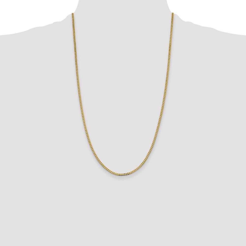 Flat Beveled Curb with Lobster Clasp Chain - WBC
