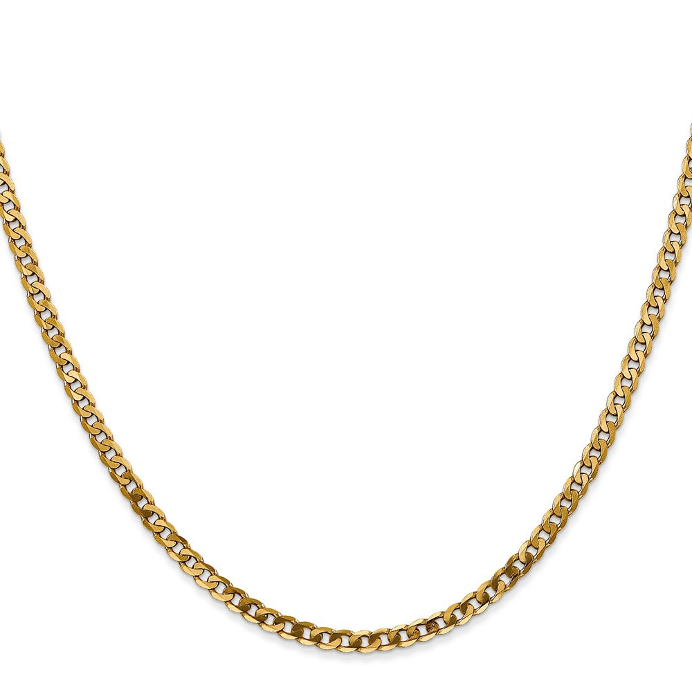 Flat Beveled Curb with Lobster Clasp Chain - WBC