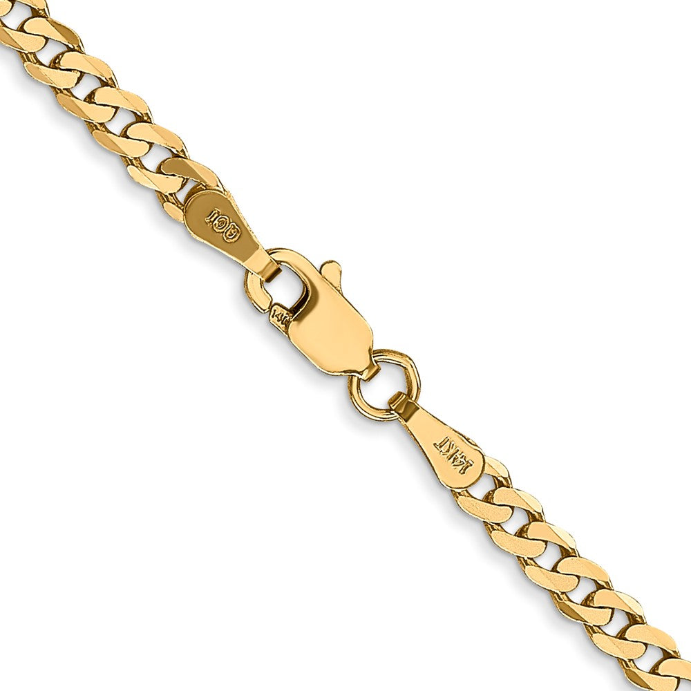 Flat Beveled Curb with Lobster Clasp Chain - WBC