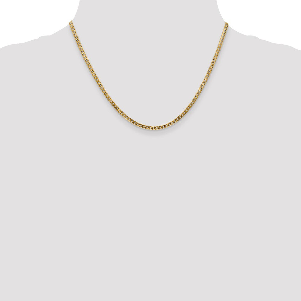 Flat Beveled Curb with Lobster Clasp Chain - WBC