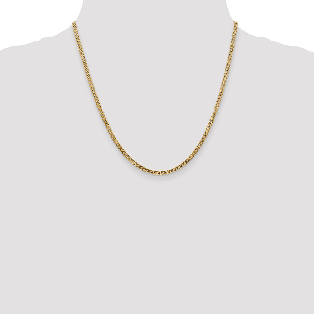 Flat Beveled Curb with Lobster Clasp Chain - WBC