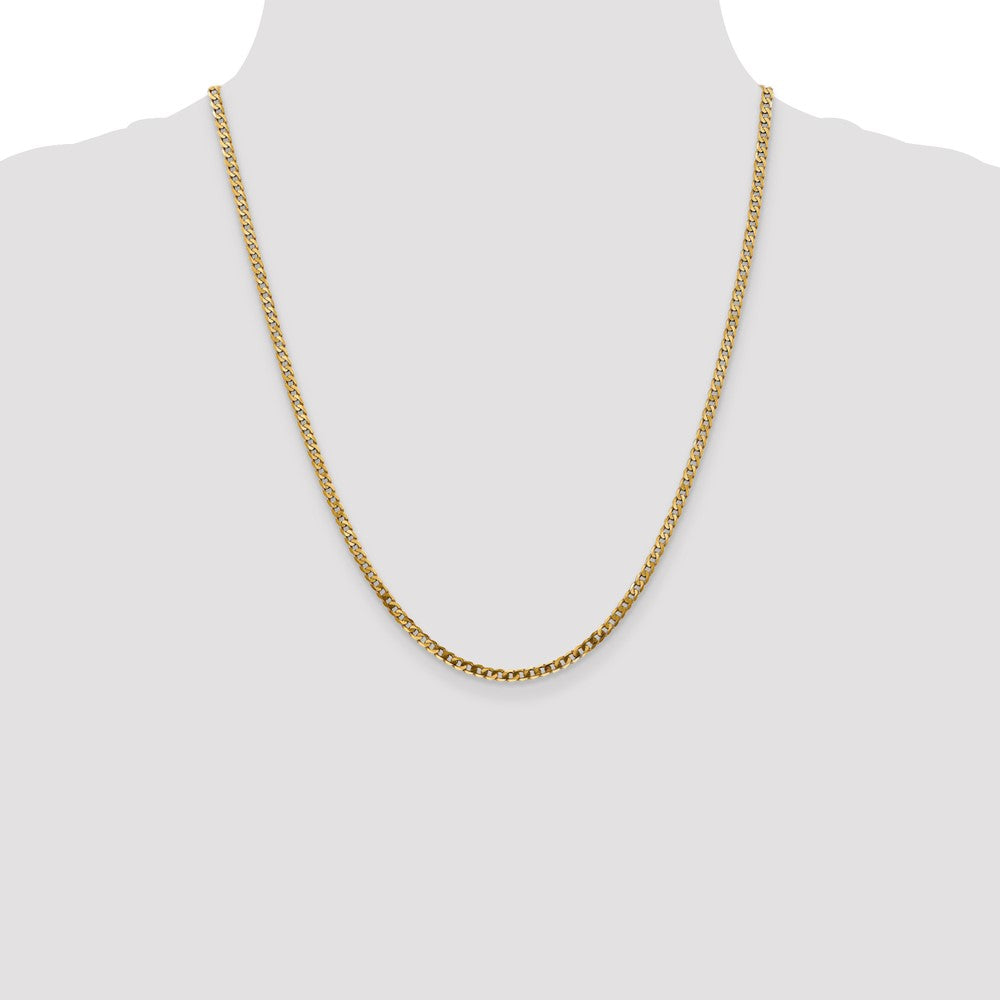 Flat Beveled Curb with Lobster Clasp Chain - WBC