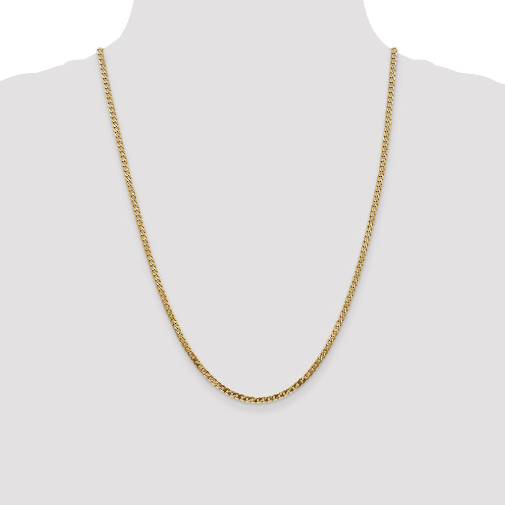 Flat Beveled Curb with Lobster Clasp Chain - WBC