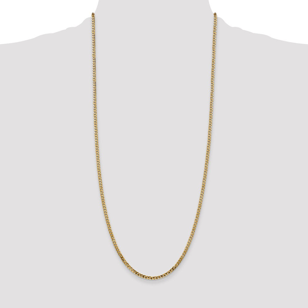 Flat Beveled Curb with Lobster Clasp Chain - WBC