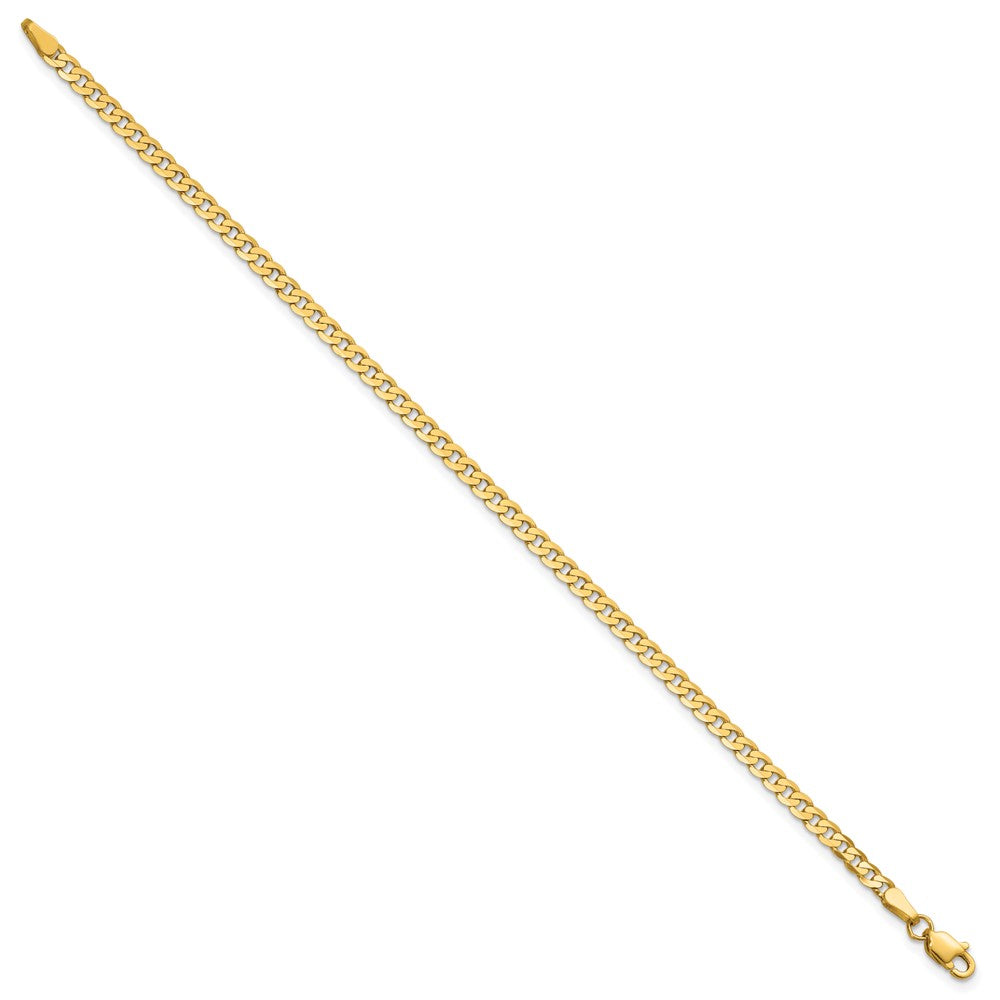 Flat Beveled Curb with Lobster Clasp Bracelet - WBC