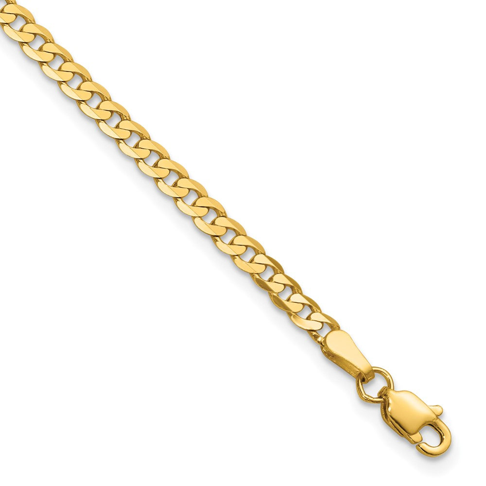 Flat Beveled Curb with Lobster Clasp Bracelet - WBC