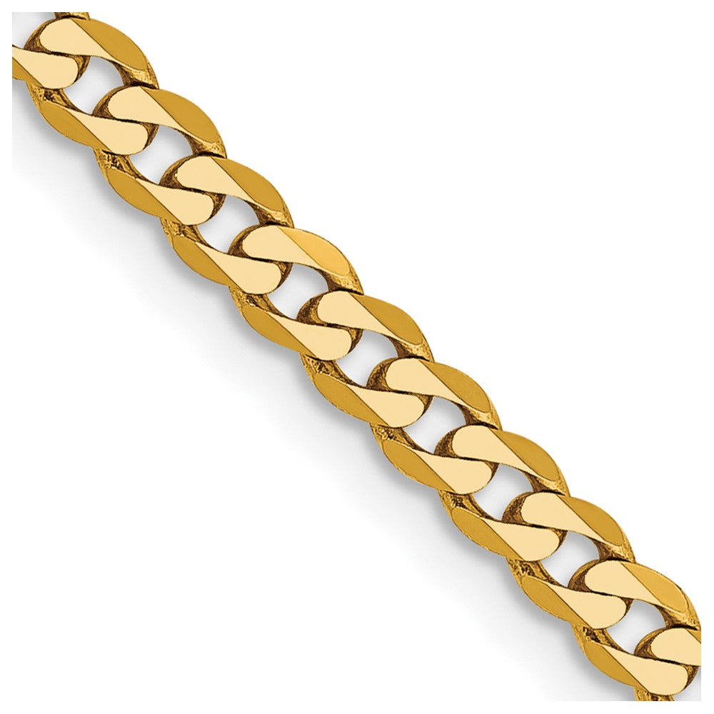 Flat Beveled Curb with Lobster Clasp Chain - WBC