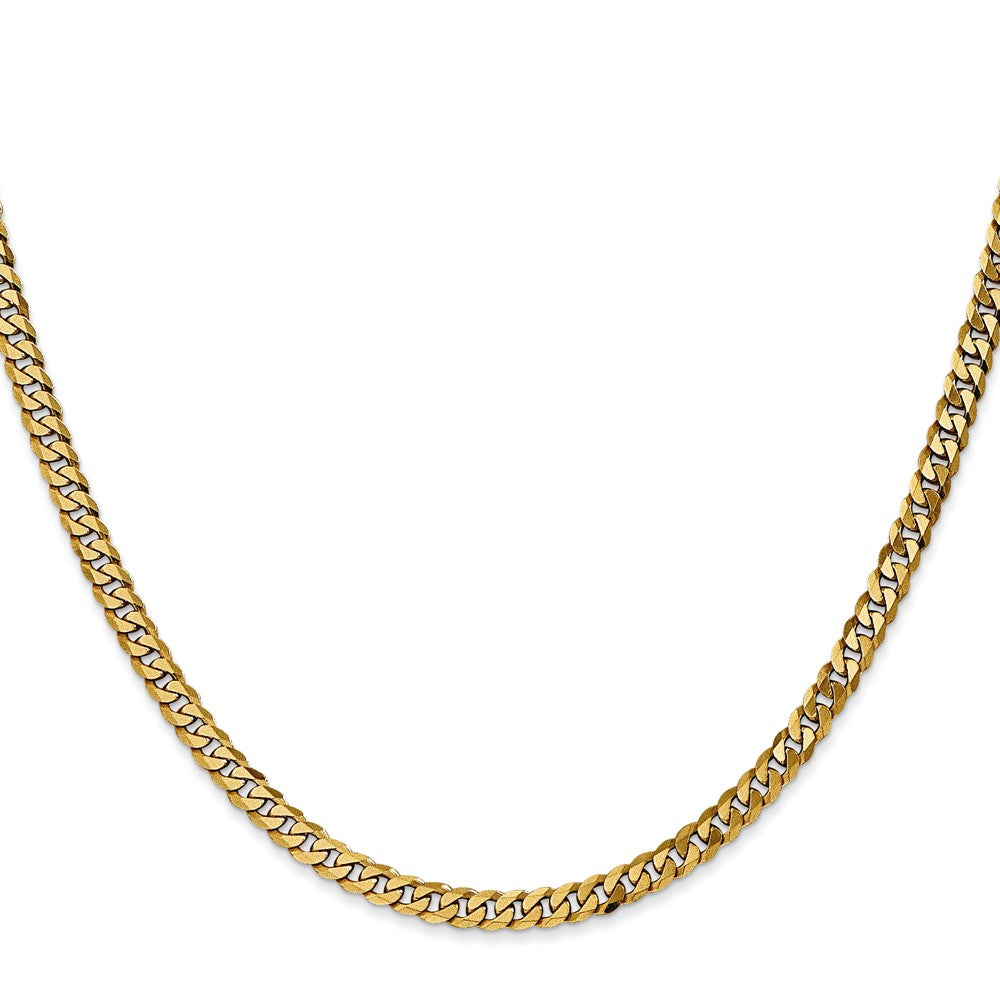 Flat Beveled Curb with Lobster Clasp Chain - WBC