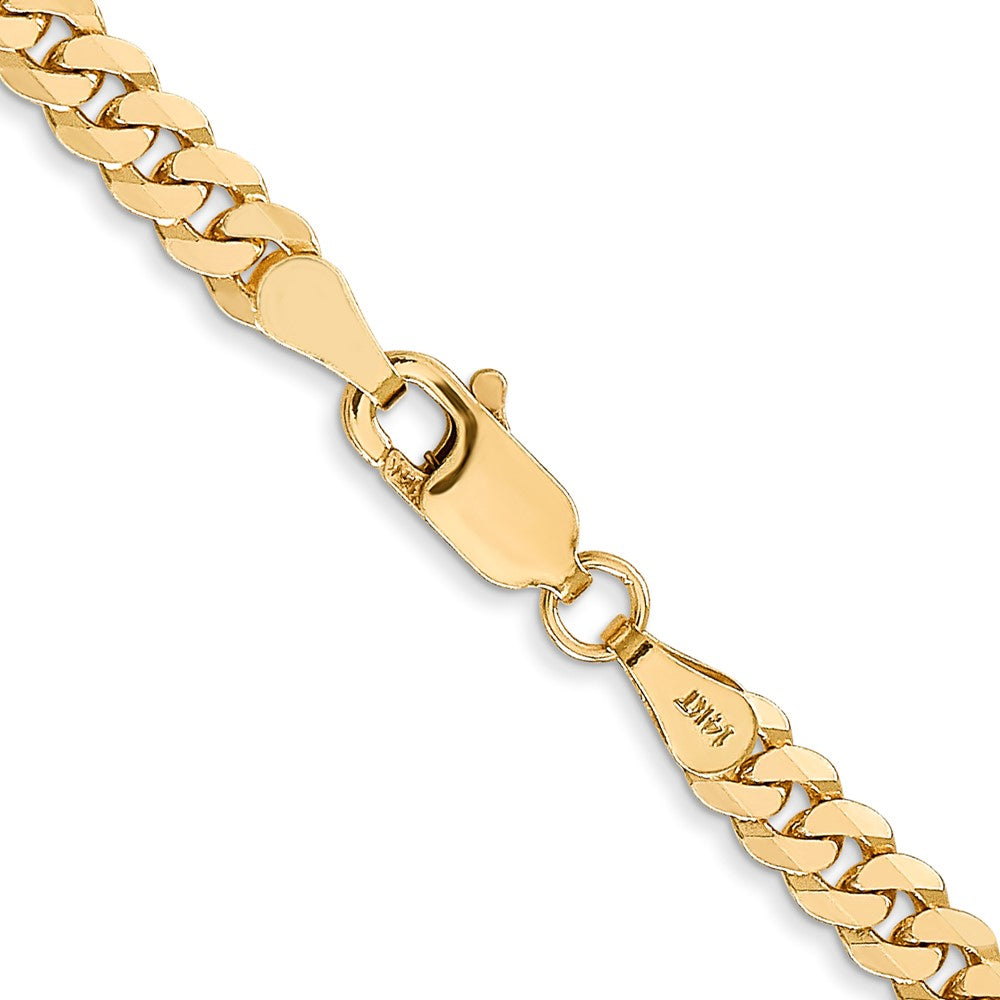 Flat Beveled Curb with Lobster Clasp Chain - WBC