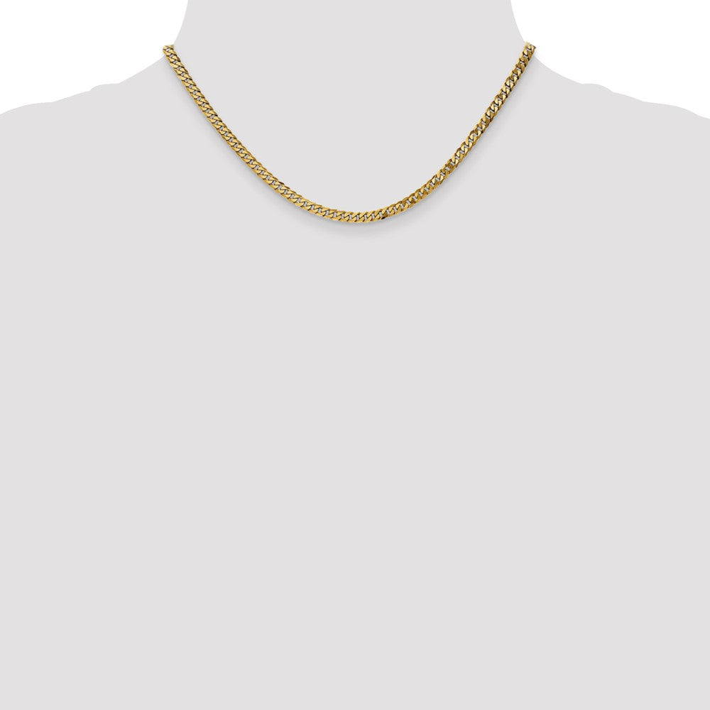 Flat Beveled Curb with Lobster Clasp Chain - WBC