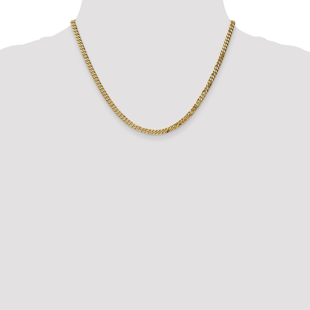 Flat Beveled Curb with Lobster Clasp Chain - WBC