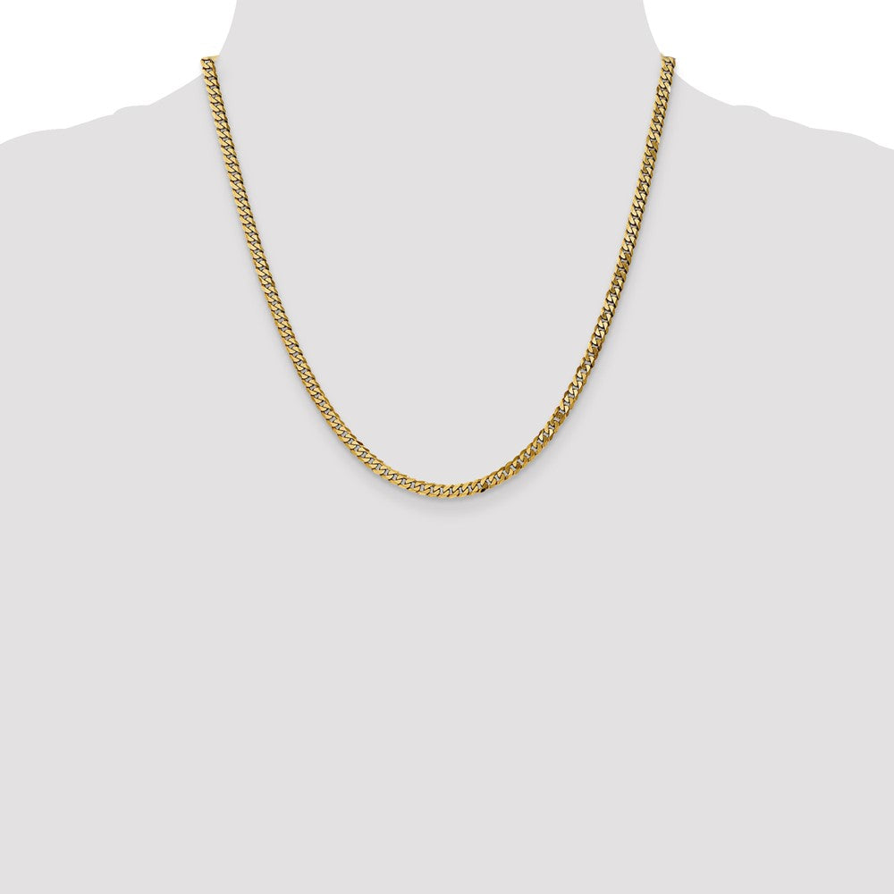Flat Beveled Curb with Lobster Clasp Chain - WBC