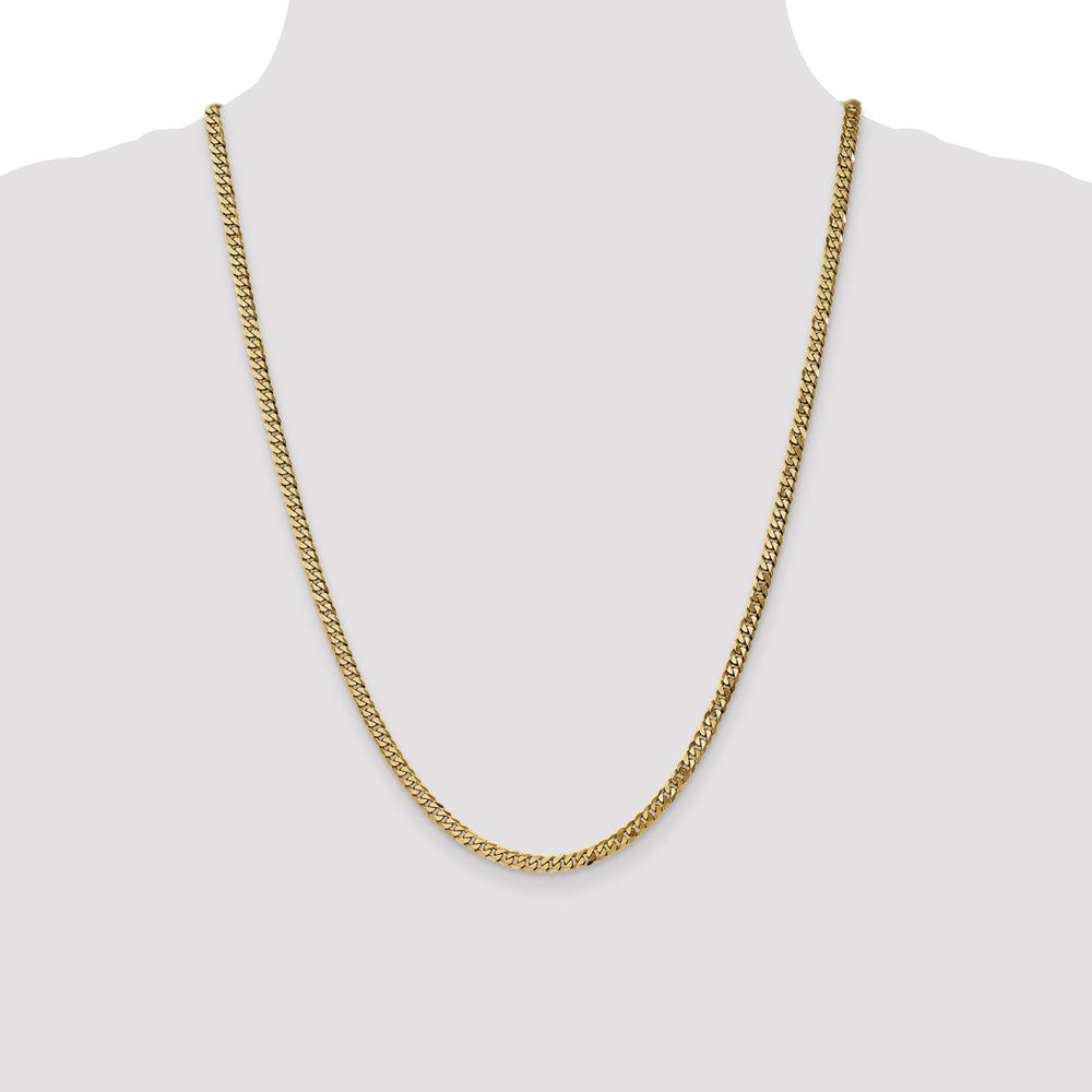 Flat Beveled Curb with Lobster Clasp Chain - WBC