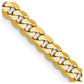 Flat Beveled Curb with Lobster Clasp Chain - WBC