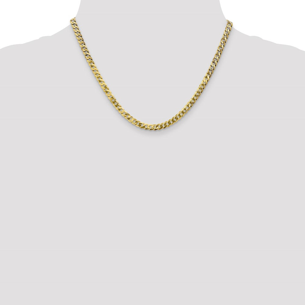Flat Beveled Curb with Lobster Clasp Chain - WBC