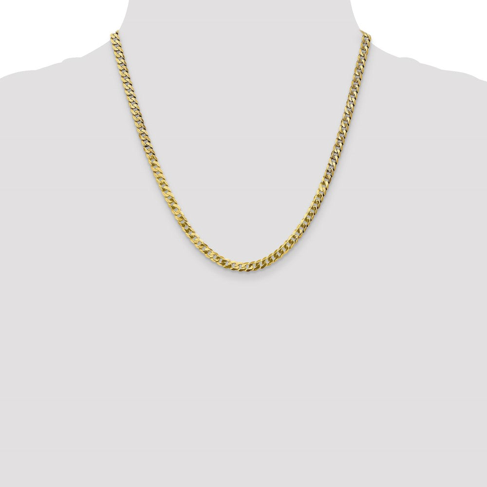 Flat Beveled Curb with Lobster Clasp Chain - WBC