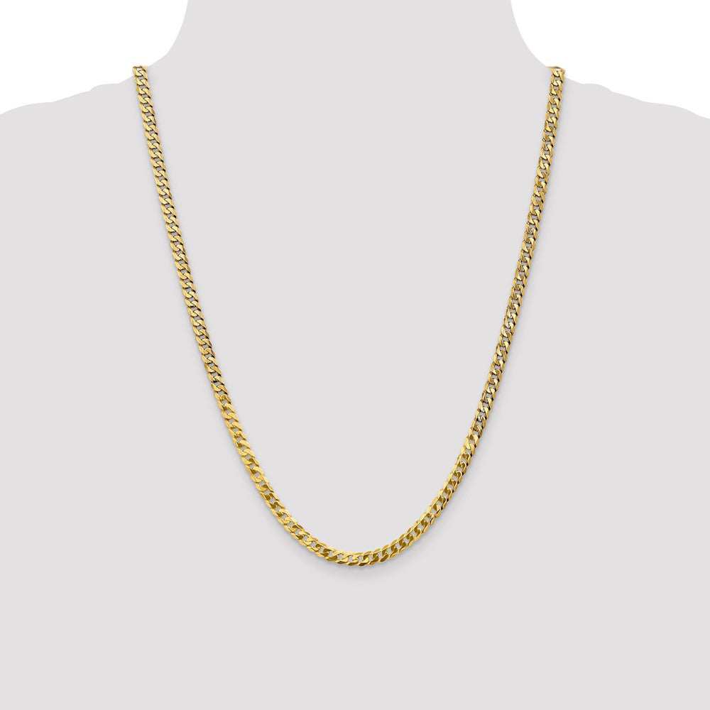 Flat Beveled Curb with Lobster Clasp Chain - WBC