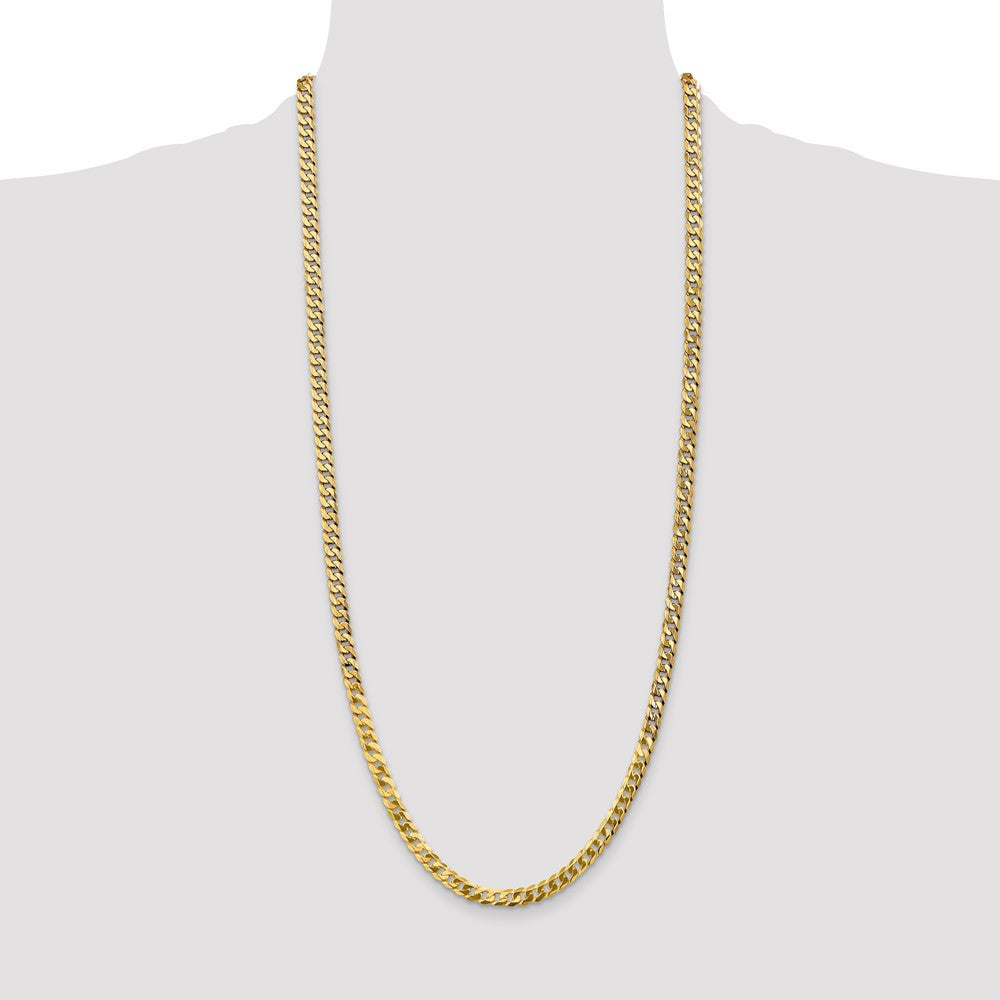 Flat Beveled Curb with Lobster Clasp Chain - WBC