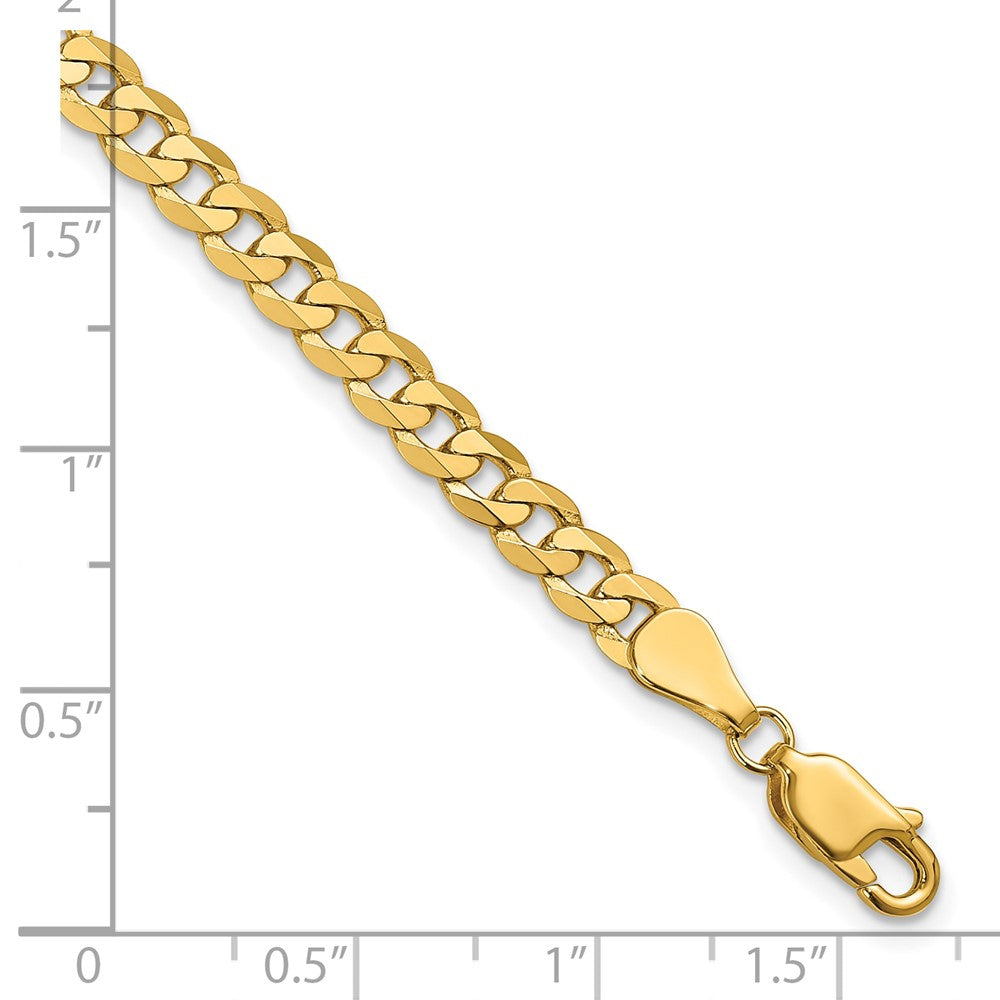 Flat Beveled Curb with Lobster Clasp Chain - WBC