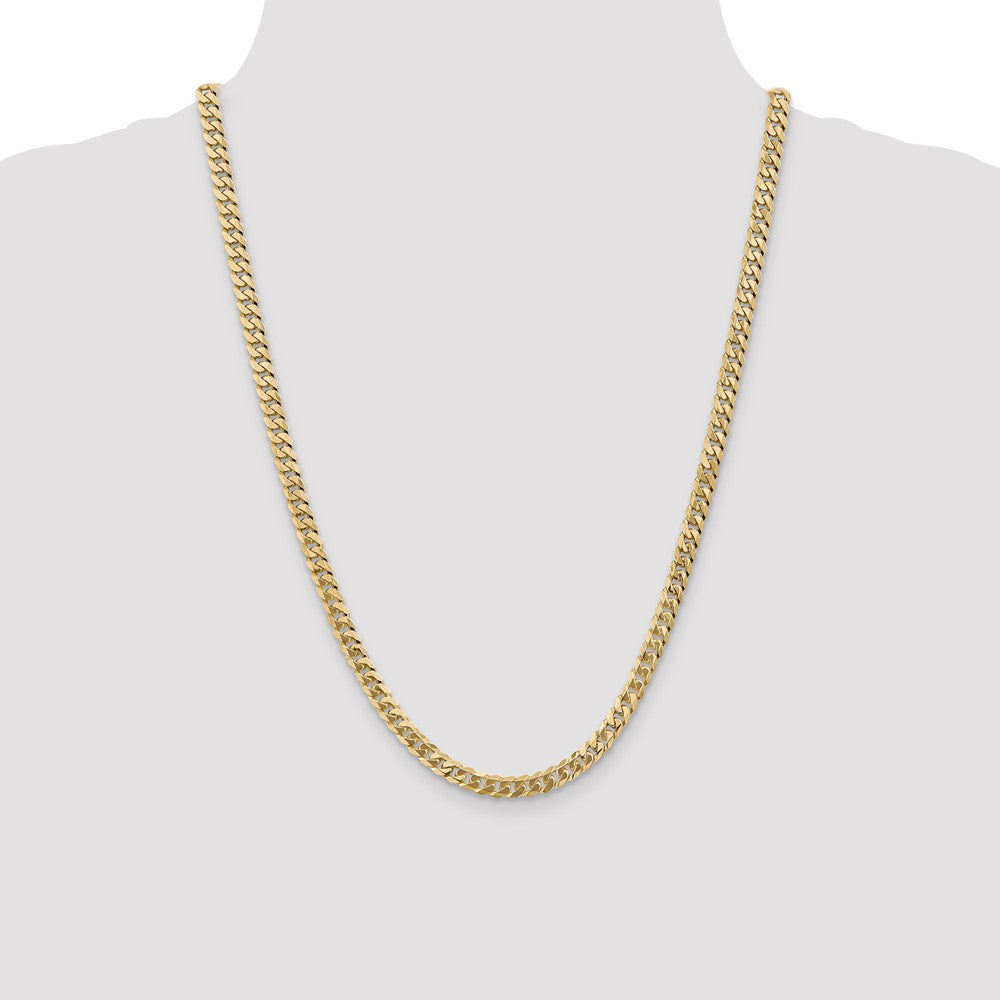 Flat Beveled Curb with Lobster Clasp Chain - WBC