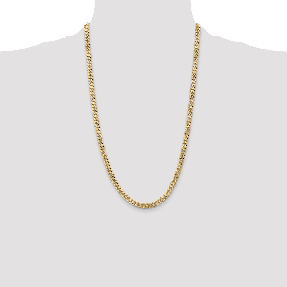 Flat Beveled Curb with Lobster Clasp Chain - WBC