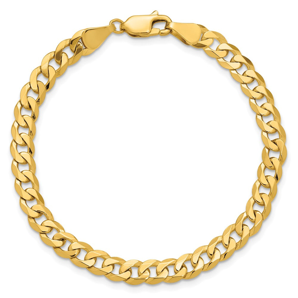 Flat Beveled Curb with Lobster Clasp Bracelet - WBC