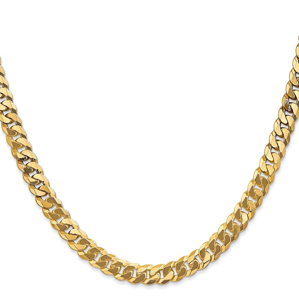 Flat Beveled Curb with Lobster Clasp Chain - WBC