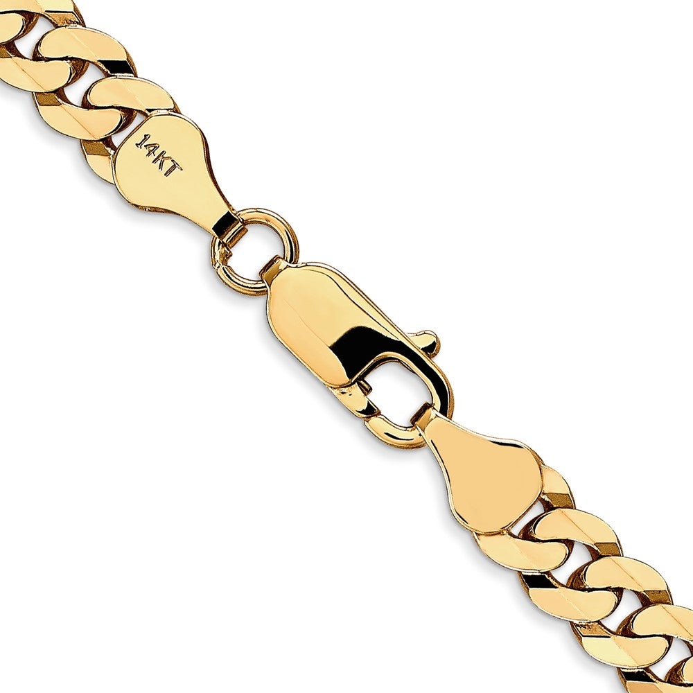 Flat Beveled Curb with Lobster Clasp Chain - WBC