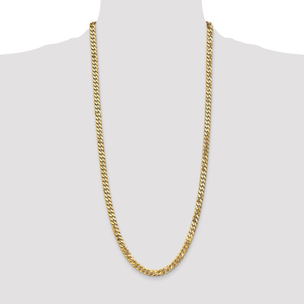 Flat Beveled Curb with Lobster Clasp Chain - WBC