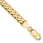 Flat Beveled Curb with Lobster Clasp Chain - WBC