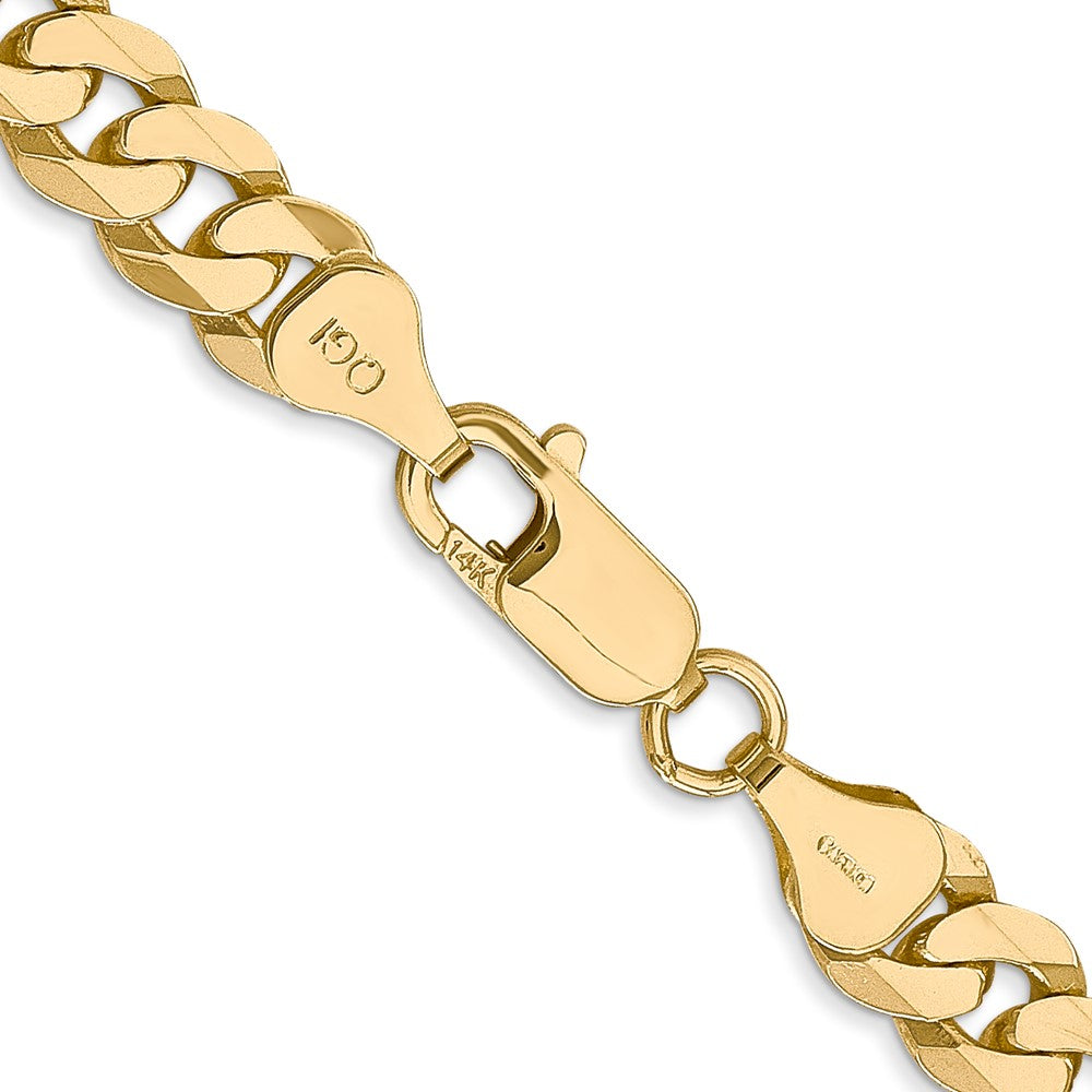 Flat Beveled Curb with Lobster Clasp Chain - WBC