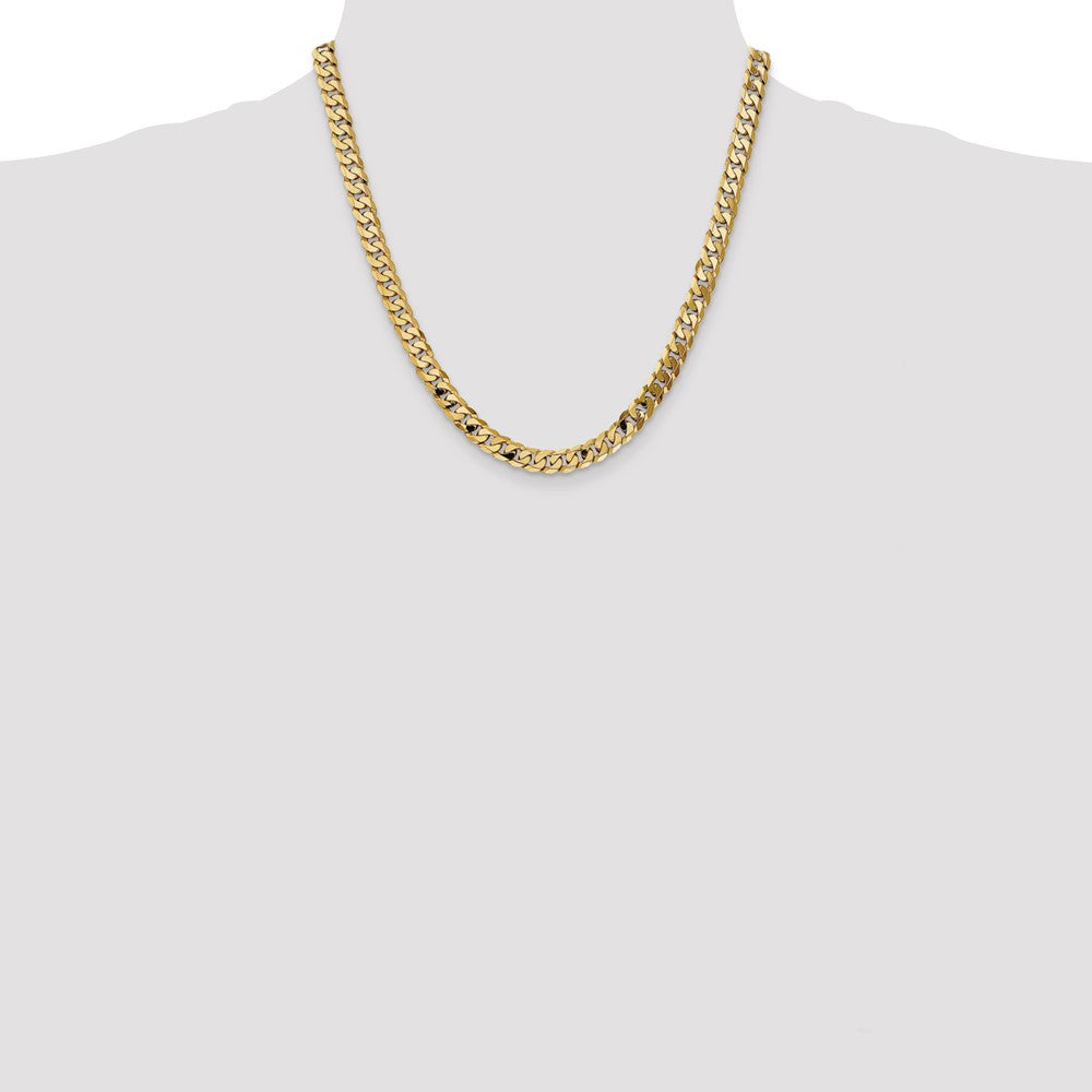 Flat Beveled Curb with Lobster Clasp Chain - WBC