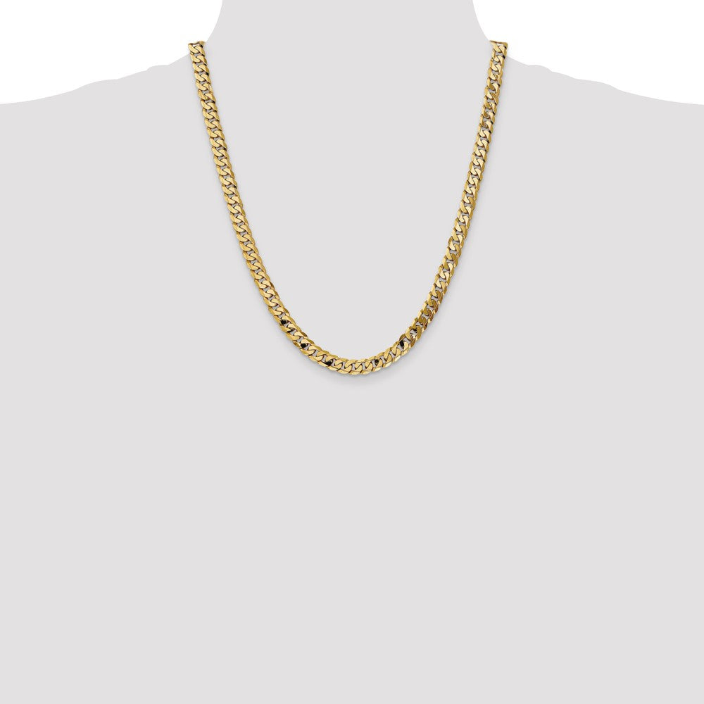 Flat Beveled Curb with Lobster Clasp Chain - WBC