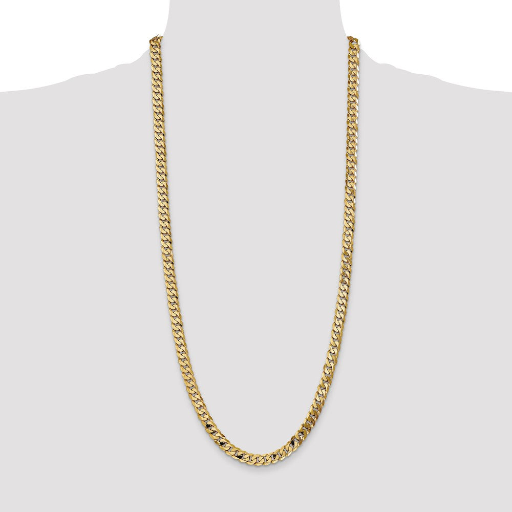 Flat Beveled Curb with Lobster Clasp Chain - WBC