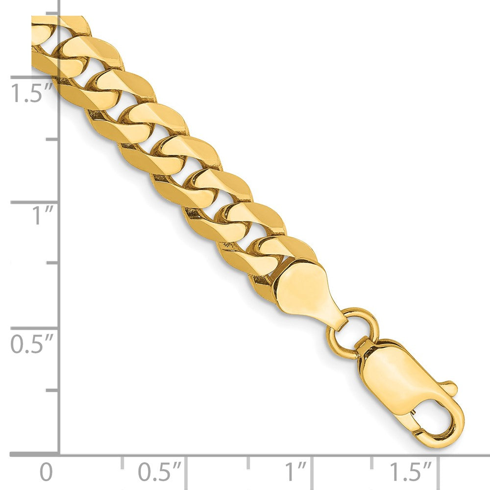 Flat Beveled Curb with Lobster Clasp Bracelet - WBC