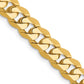 Flat Beveled Curb with Lobster Clasp Chain - WBC
