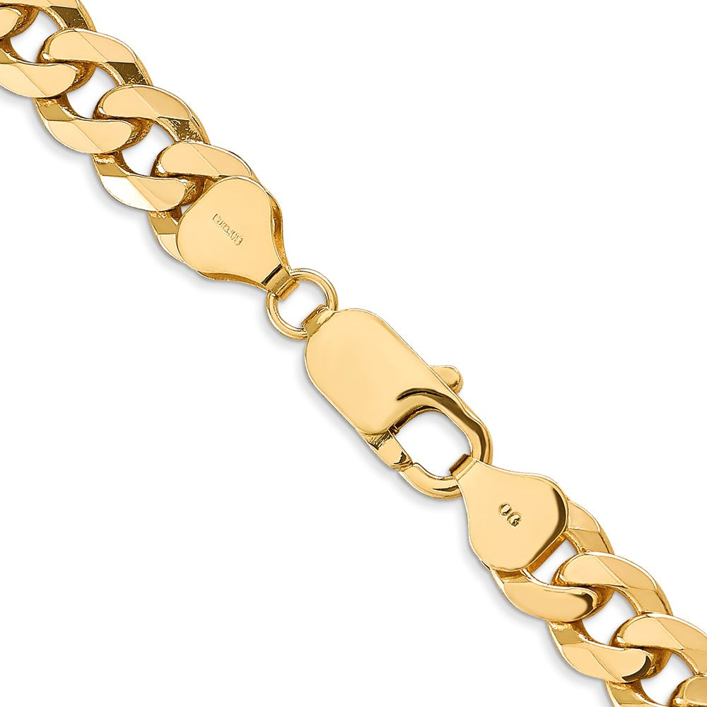 Flat Beveled Curb with Lobster Clasp Chain - WBC