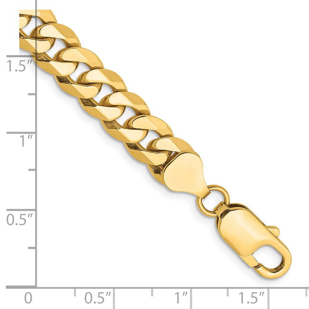 Flat Beveled Curb with Lobster Clasp Bracelet - WBC