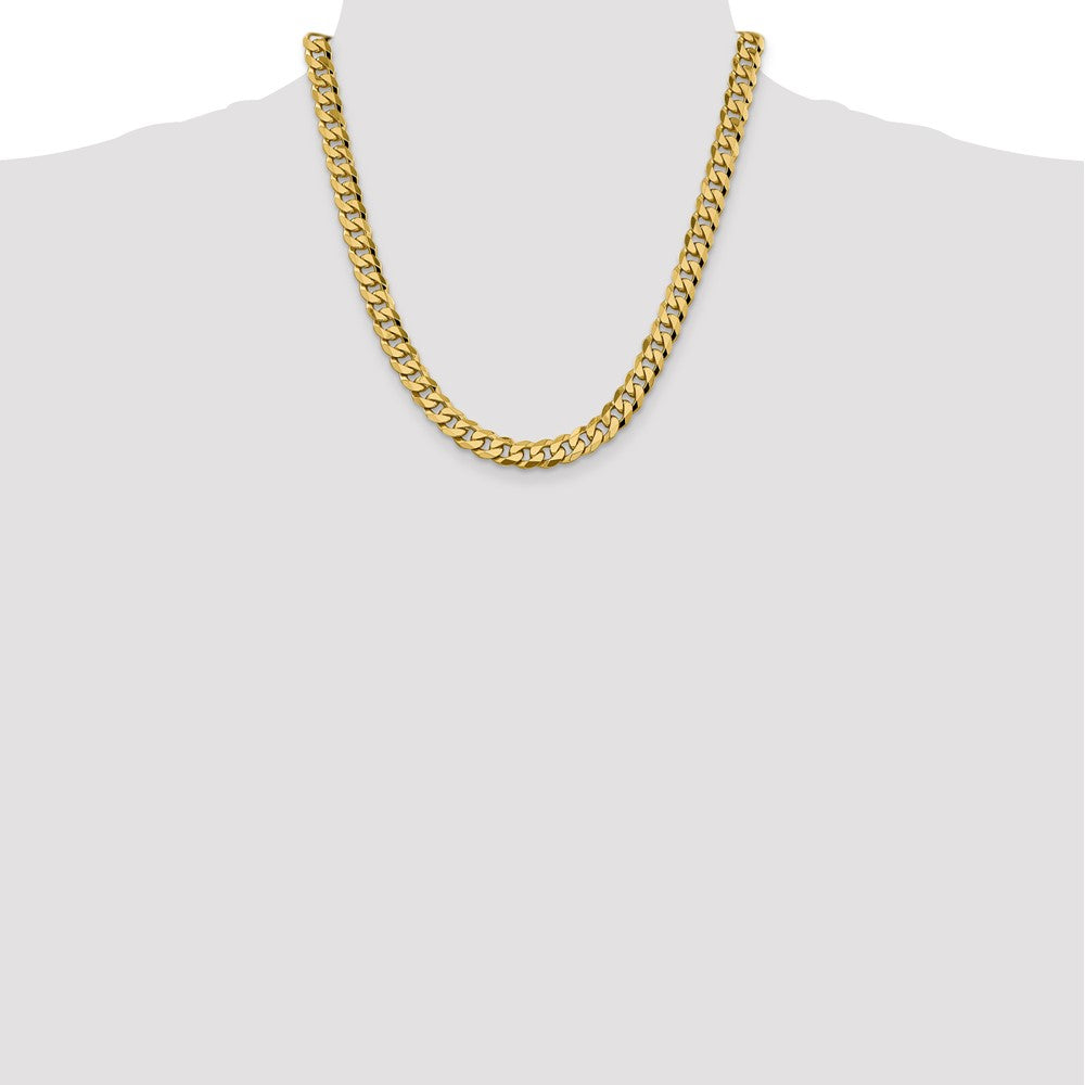Flat Beveled Curb with Lobster Clasp Chain - WBC