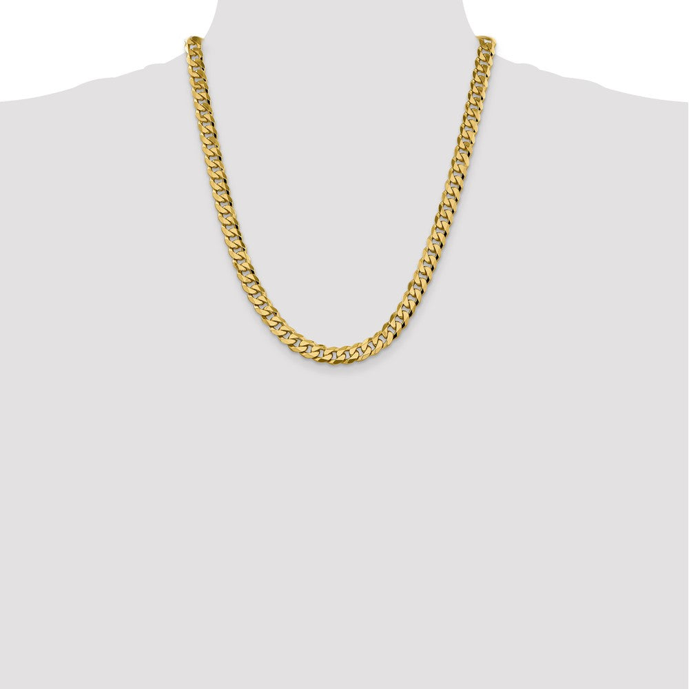 Flat Beveled Curb with Lobster Clasp Chain - WBC