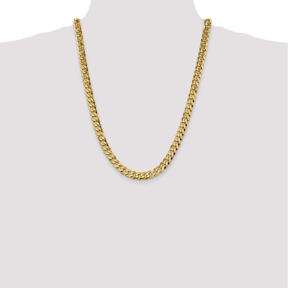 Flat Beveled Curb with Lobster Clasp Chain - WBC