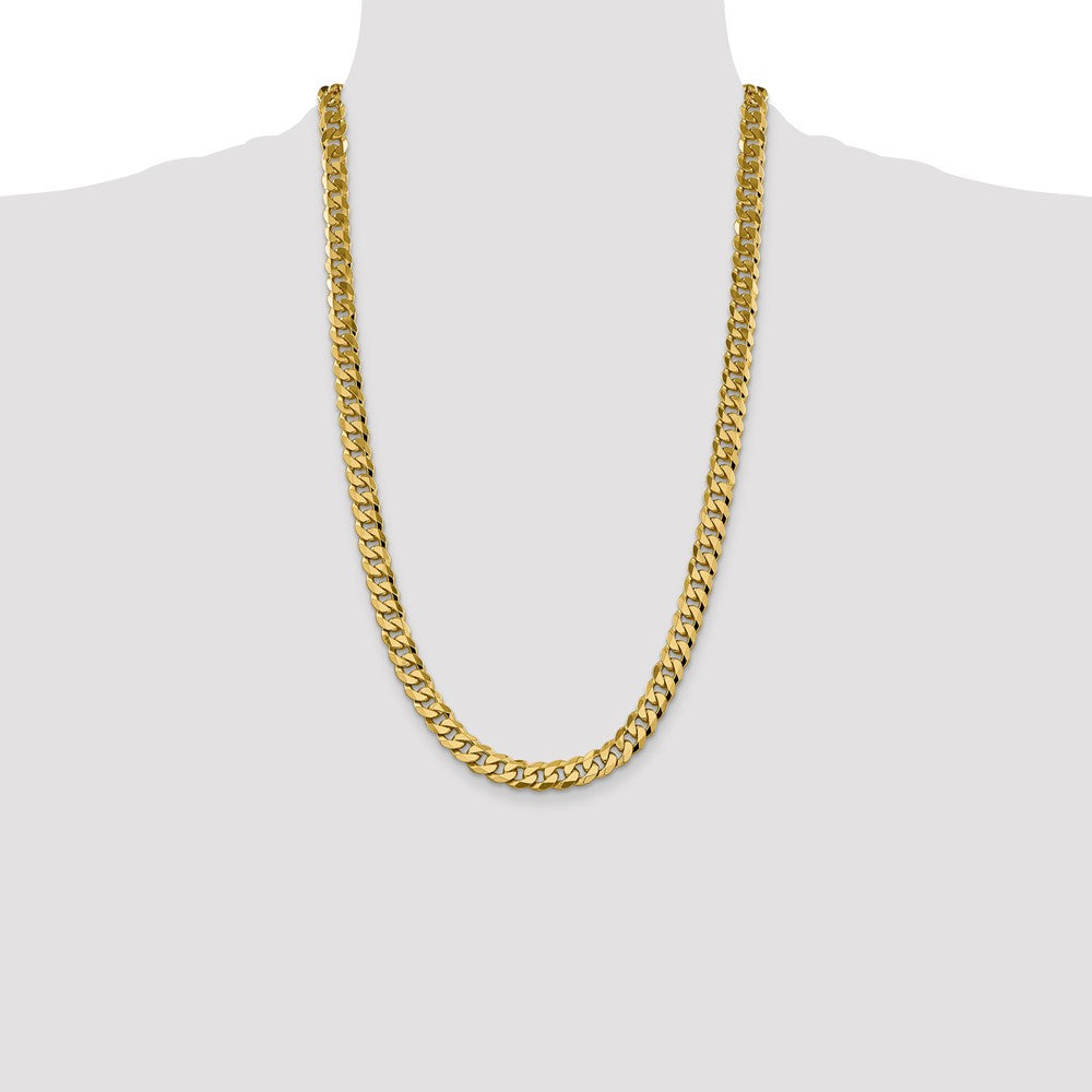 Flat Beveled Curb with Lobster Clasp Chain - WBC