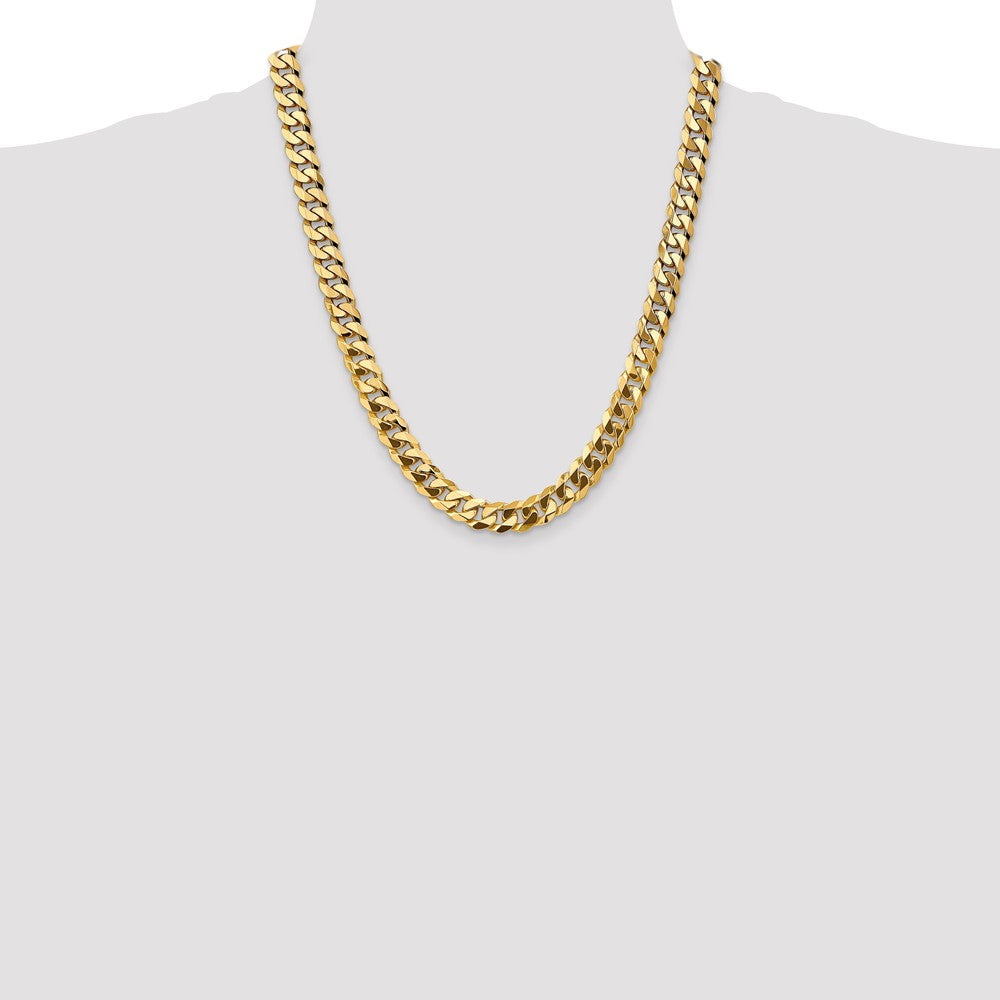 Flat Beveled Curb with Lobster Clasp Chain - WBC