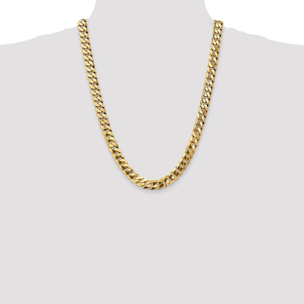 Flat Beveled Curb with Lobster Clasp Chain - WBC
